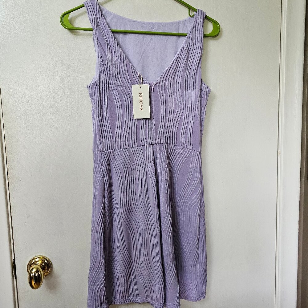 Short Waterfall Dress in Lilac